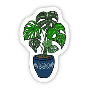 Blue Pot Plant Sticker