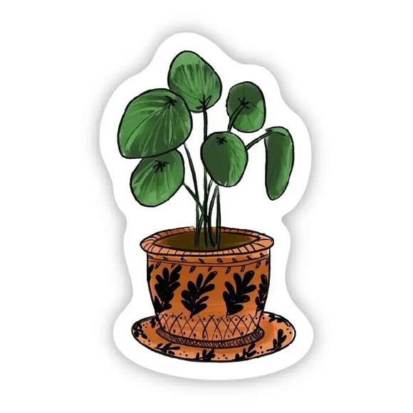 Brown Pot Plant Sticker